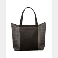 Tonal Non-Woven Zipper Trade Show Tote Bag Thumbnail