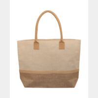 Wanderlust Laminated Jute & Canvas Tote Bag Thumbnail