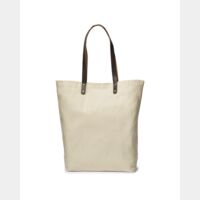 Urban Cotton Tote Bag with Leather Handles Thumbnail