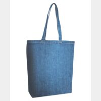 Cotton Denim Gusseted Tote Bag Thumbnail