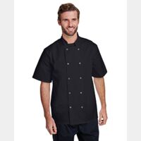 Unisex Studded Front Short-Sleeve Chef's Jacket Thumbnail