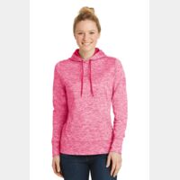 Ladies PosiCharge ® Electric Heather Fleece Hooded Pullover Thumbnail