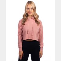 Ladies' Cropped Pullover Hooded Sweatshirt Thumbnail