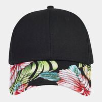 OTTO Hawaiian Pattern Visor Superior Cotton Twill Six Panel Low Profile Baseball Cap Thumbnail