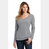 Ladies Long Sleeve Fan Favorite V Neck Tee Thumbnail