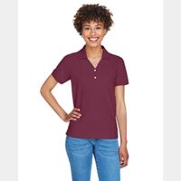 Ladies' Pima Piqué Short-Sleeve Y-Collar Polo T-Shirt Thumbnail