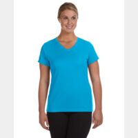 Ladies' Moisture-Wicking V-Neck T-Shirt Thumbnail
